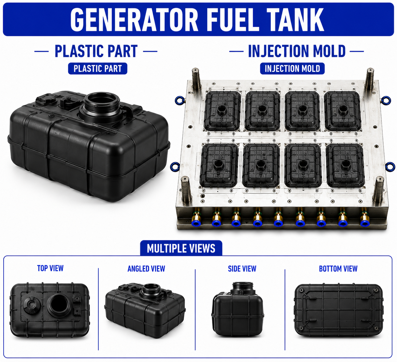 Generator Plastic Fuel Tank Mould and Moulding Service